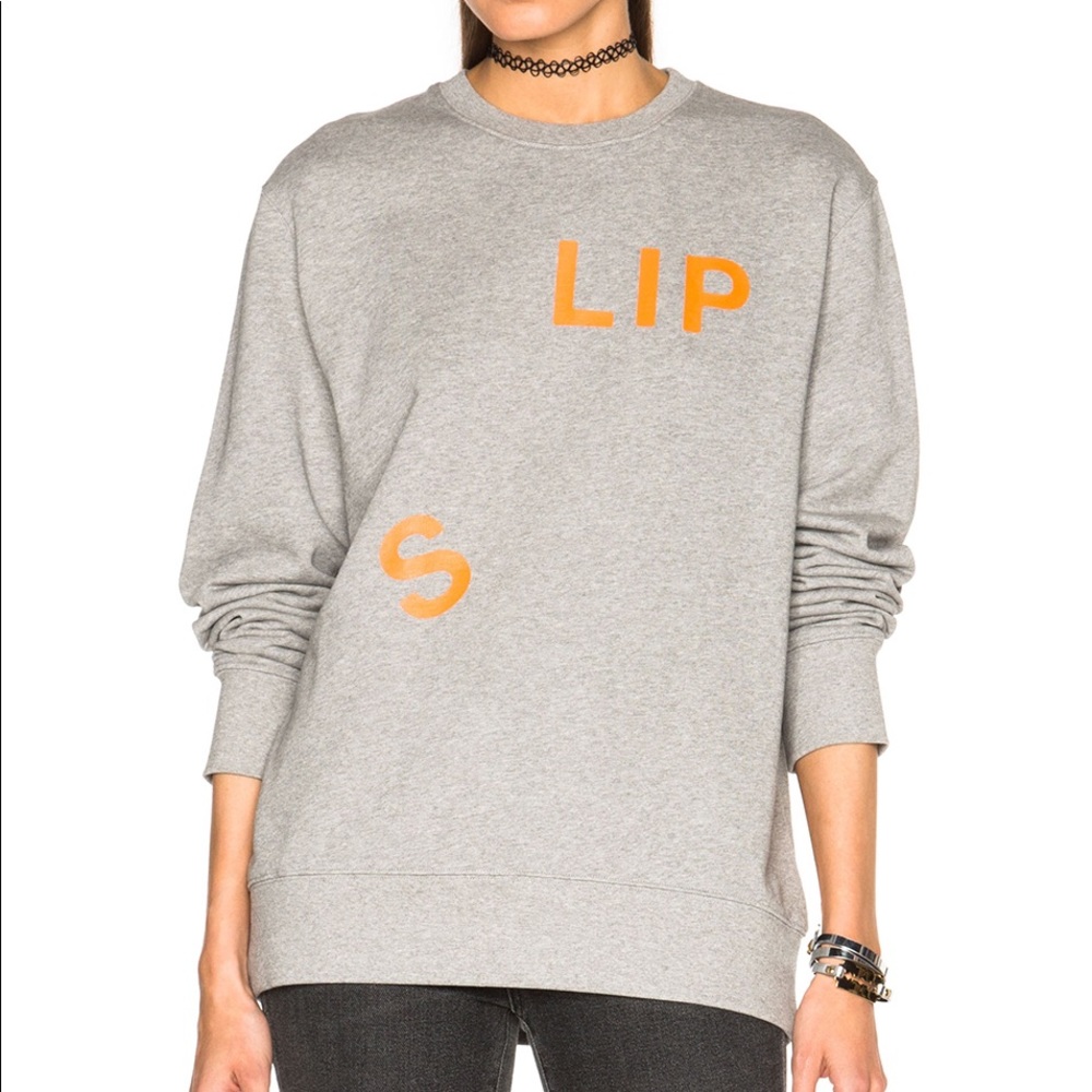 Acne studios Casey slogan slip sweatshirt sz S